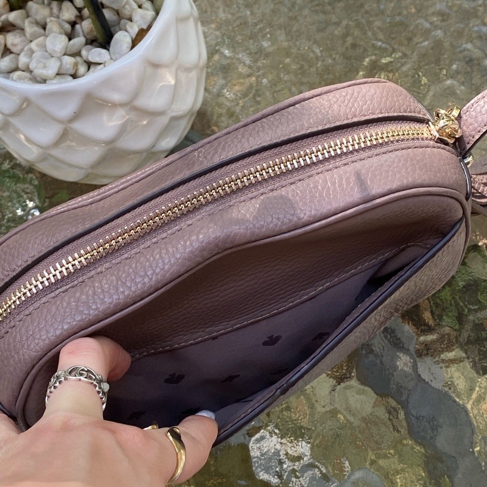 Kate Spade Purple Spade Logo Leather Crossbody - Picture 11 of 16